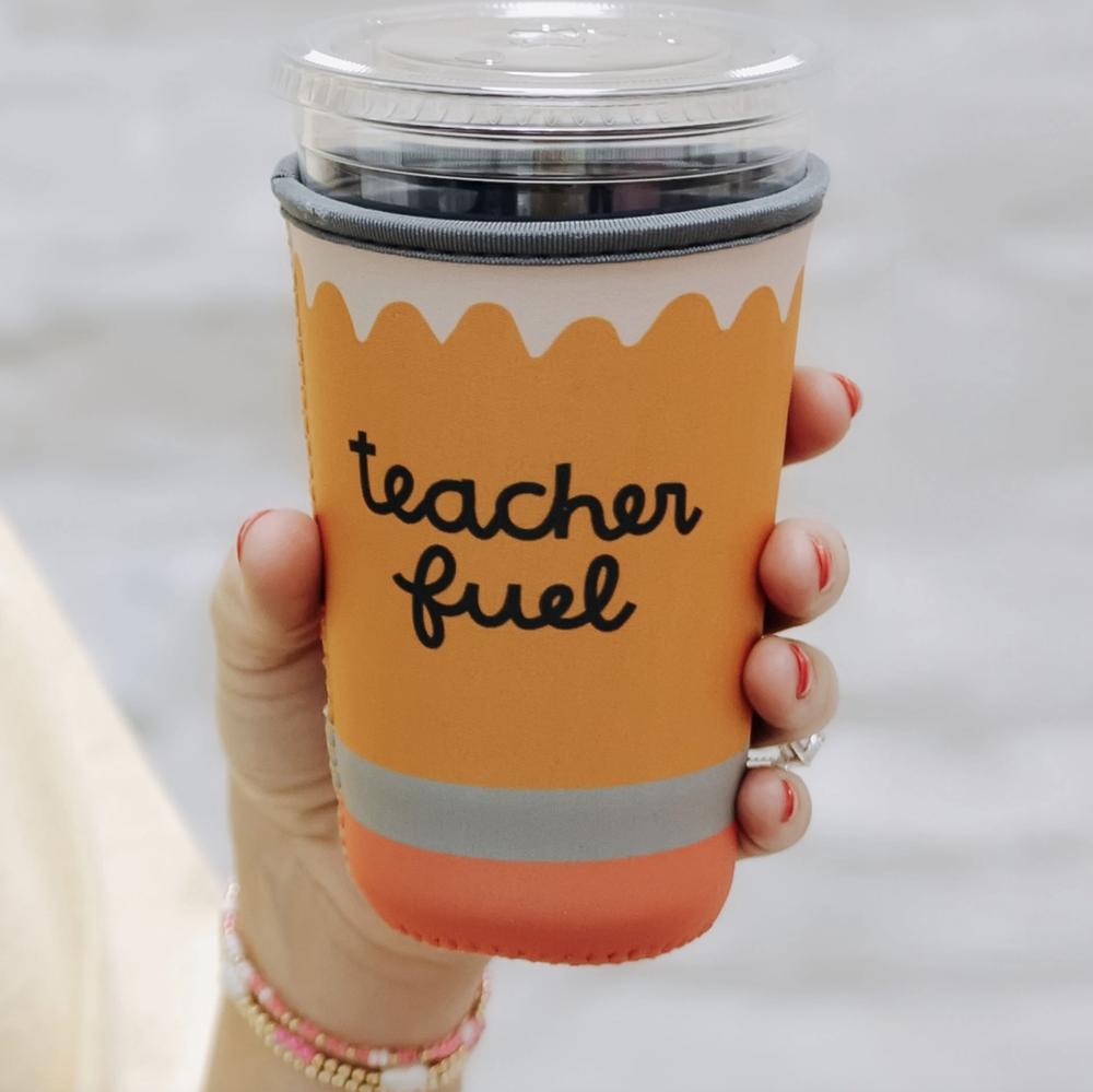 Made To Teach + Teacher Fuel Coffee Sleeve — The Purple Wagon